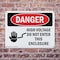 Signmission High Voltage Do Not Enter This Enclosure Danger Sign, Plastic, 14in W x 10in L, 2PK OS-2PACK-DS-P-1014-L-1341 - alternate 7